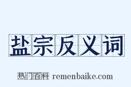 盐宗反义词是什么意思的图片